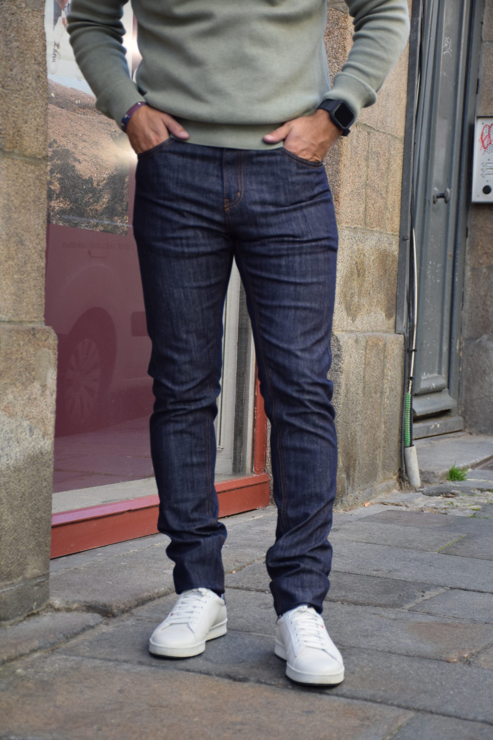 Jean 1083 - Jean Slim 104N indigo brut filidenim flex Homme – Image 2