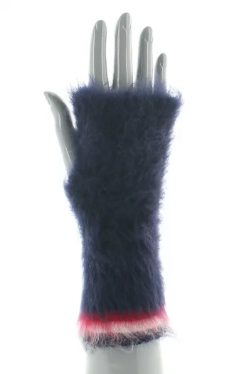 Mitaines en Laine Grattée Bleu Marine. De la marque Perrin 1924. Se décline en 2 coloris. Fabrication exclusivement française.