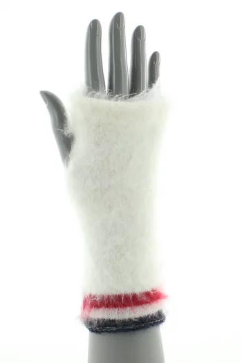 Mitaines en Laine Grattée Blanches. De la marque Perrin 1924. Se décline en 2 coloris. Fabrication exclusivement française.
