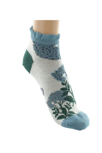 Socquettes Fleurs Bleues