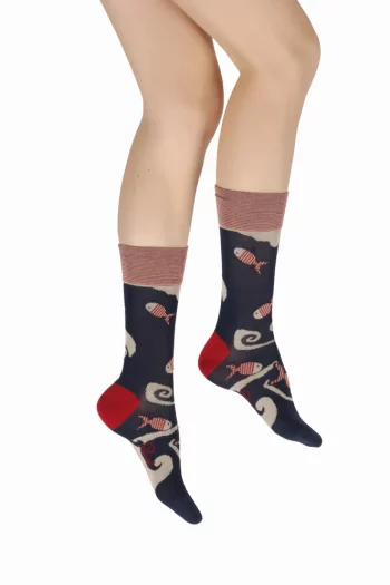 Chaussettes Femme Poissons Rouges