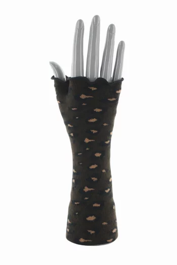 Mitaines en Coton Léopard Marron