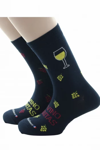 Chaussettes Coton Vin "In Vino Veritas"