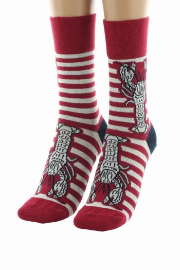 Chaussettes Homme Homard Marinière Rouge