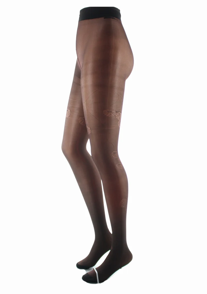 Collants 30D La Monnaie du Pape Chocolat. Collants semi-transparents. De la marque Berthe aux grands pieds. Fabrication française!