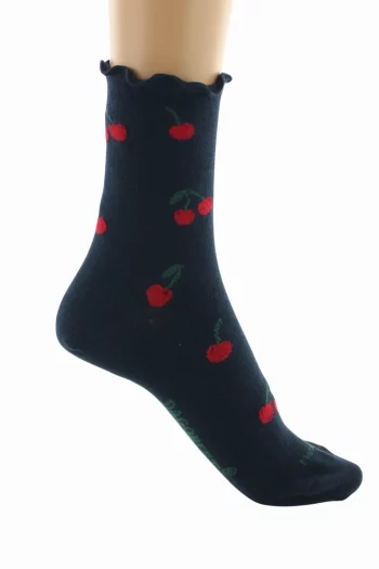 Chaussettes Coton Cerise Marines