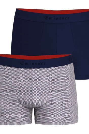 Lot de deux Boxers Cocardes et Marine de la marque Eminence. confort, qualité et savoir-faire français. Fabrication française