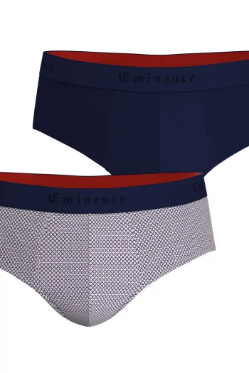 Lot de deux slips Cocardes et Marine de la marque Eminence. confort, qualité et savoir-faire français. Fabrication française